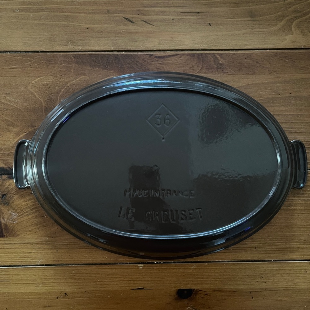 Vintage Le Creuset #36 Brown Au Gratin Oval Open Baking Dish Enamel